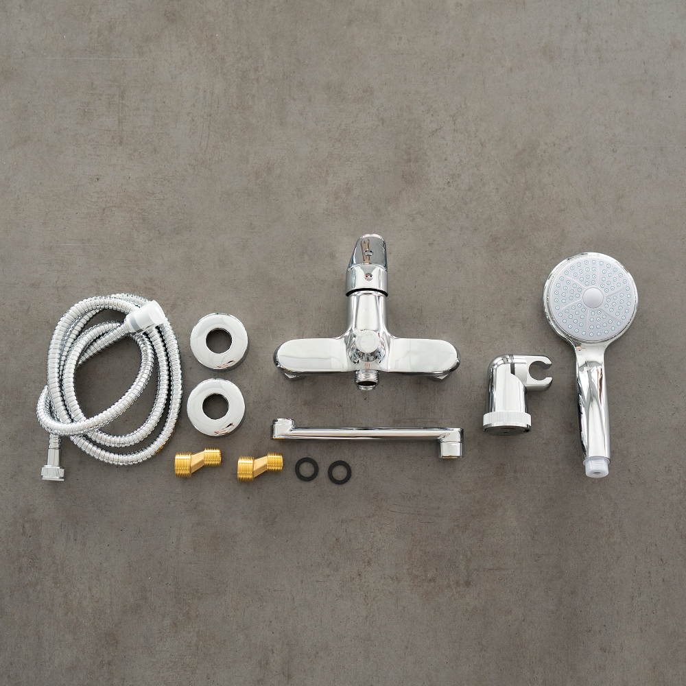 Смеситель универсальный Lemark Point LM0351C с плоским изливом 30 см, керамический дивертор