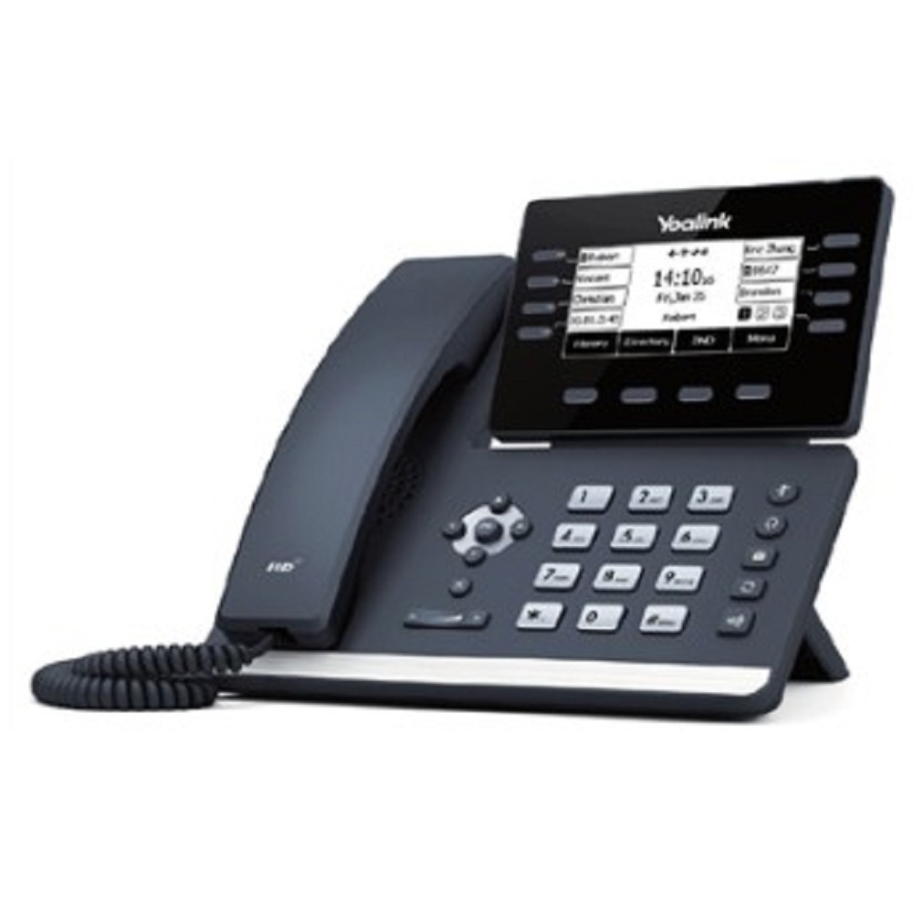 IP телефон YEALINK SIP-T53W SIP-телефон, экран 3.7", 12 SIP аккаунтов, Wi-Fi, Bluetooth, Opus, 8*BLF, PoE, USB, GigE, БЕЗ БП