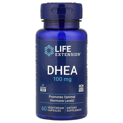 Life Extension, ДГЭА, 100 мг, 60 вегетарианских капсул
