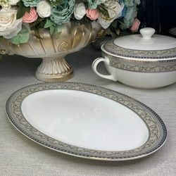Lenardi 145-373 Овальное блюдо 35,5см. ЭЛЕГАНТ в под.уп.(х10)Костяной фарфор