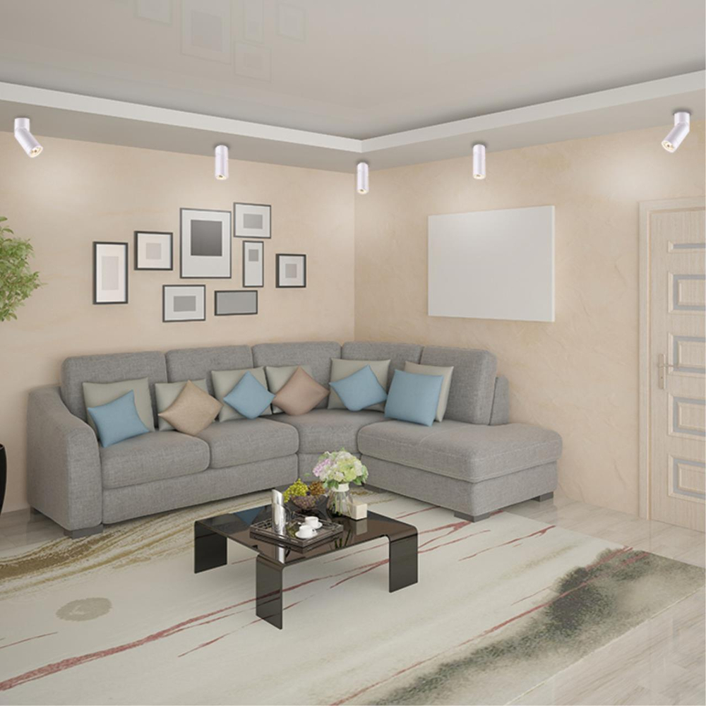 370595 OVER NT19 408 матовый белый Накладной светильник IP20 GU10 50W 220-240V ELITE