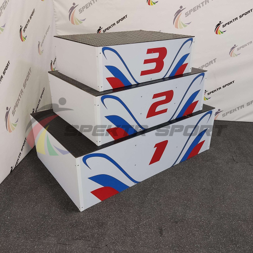 Пьедестал для награждения матрешка переносной (обшит металлом) 5 человек на ступень SP РАН51