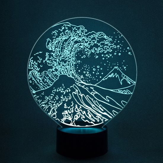 3D лампа Большая волна в Канагаве