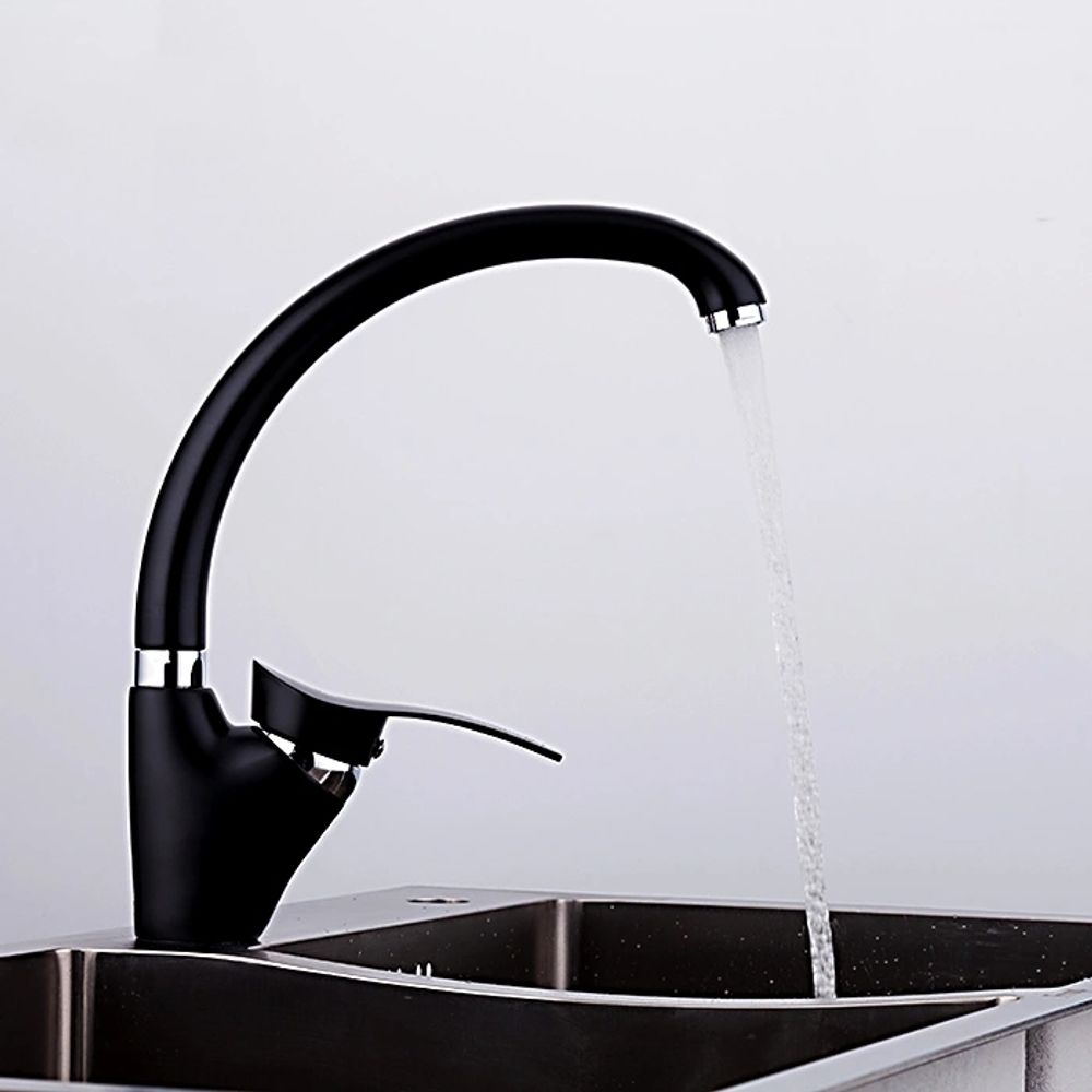 Смеситель FRAP кухня шар. 40мм бок. ручка F4101-11 ЧЕРНЫЙ