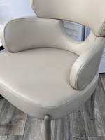 Стул М-City DISAUR Валтер (Valter) Hf017-02 Бежевый, Экокожа, Латте каркас