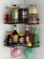 полка в ванную без сверления угловая