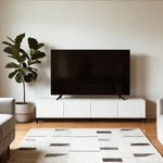 Тумба под телевизор на ножках ROYAL 5037 эко (Белый-Черный)