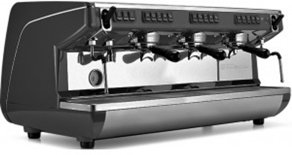 Рожковая кофемашина Nuova Simonelli Appia Life 3Gr V 220V black+high groups+economizer (169074)