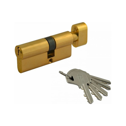 Цилиндровый механизм Нора-М ЛУВ-70 (40-30в), ключ/вертушка, золото