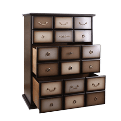 Комод "Пандора"- 4 с 4 ящиками Орех Шоколад