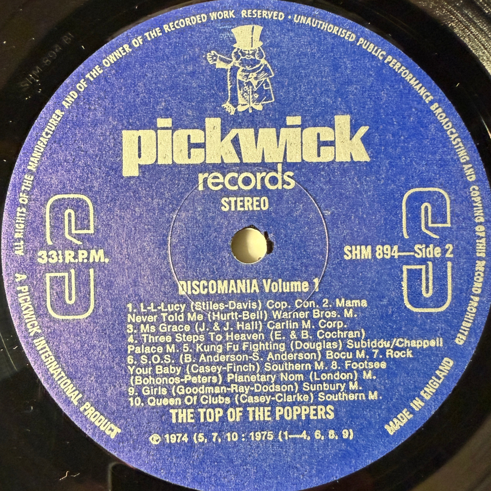 The Top Of The Poppers – Disco Mania Vol. 1 (Англия 1975г.) Т