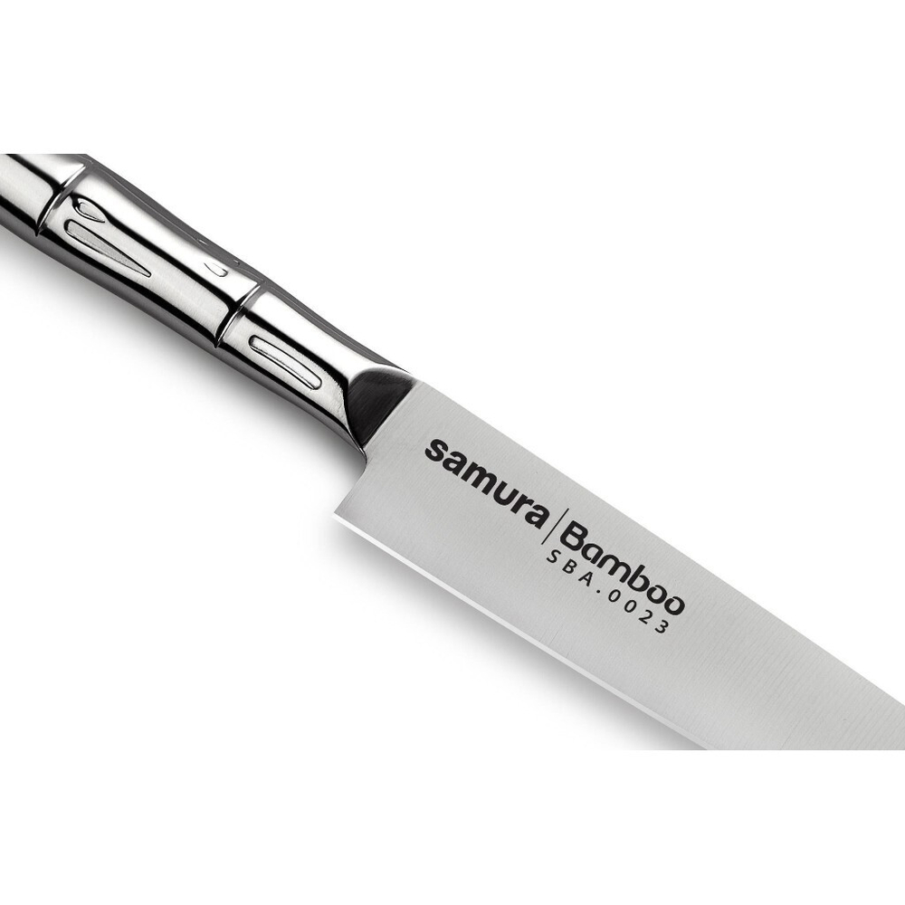 Нож кухонный Samura, Bamboo, универсал, нерж сталь, 15 см, рук сталь, SBA-0023/K