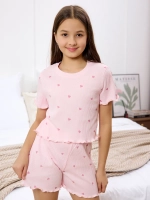 Домашняя пижама с шортами лапша