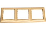 Рамка 3 поста матовое золото Valena Classic LEGRAND