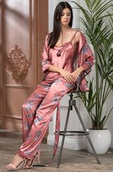 Брючный домашний костюм 3 предмета Mia-Amore SAVANNA САВАННА 8856