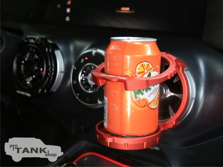 Алюминиевый подстаканник в дефлектор вентиляции TANK 300 (красный)