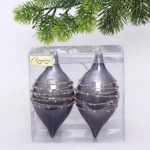 Набор украшений SHINE «Star Thread» 13,8х6,5 см (2 шт.), grey