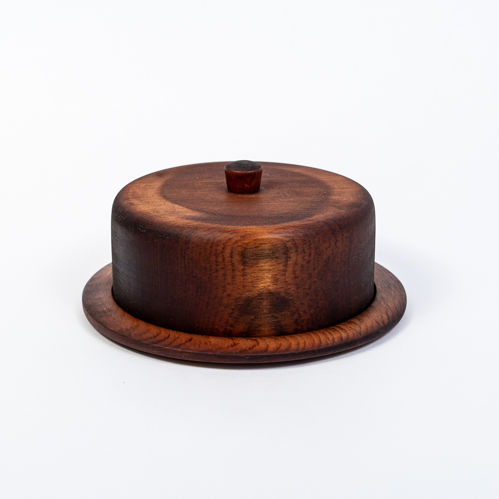 Масленка из дерева Сибирский Кедр для сливочного масла. MS6