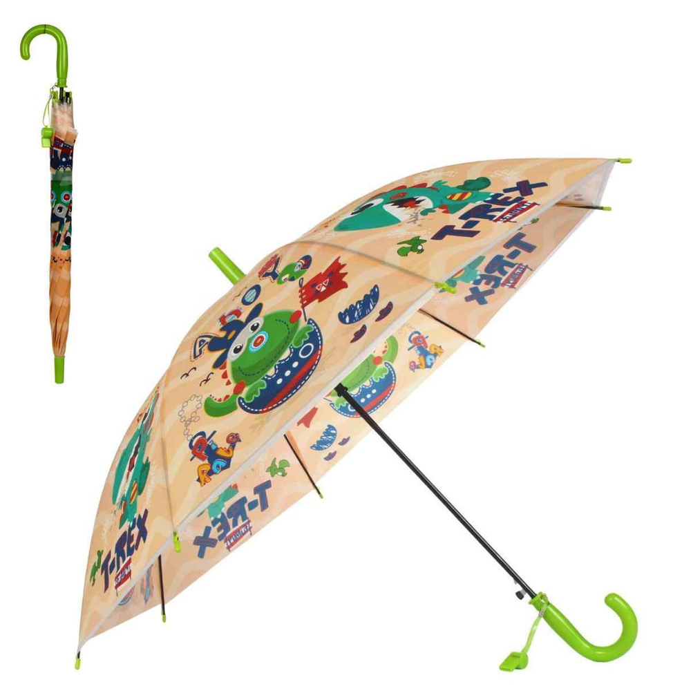 Зонт 66 см Животные со свистком, д-84 см, 6 цвета микс (50 диаметр фабрик), с-30159