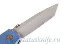 Нож Bob Terzuola ATCF Tanto Slate Blue Dropфотография - 6