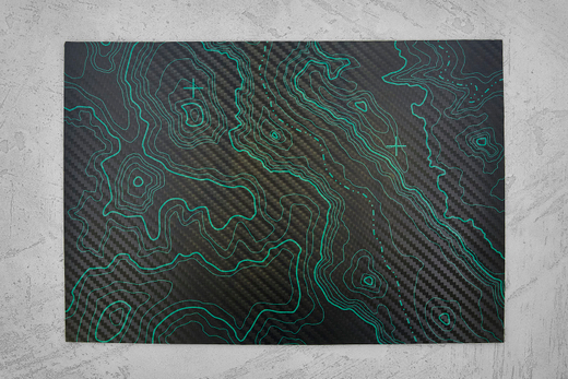 Kydex Topography blue 2,03мм, лист 300x200мм