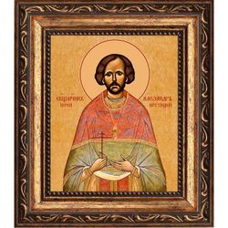 Александр Крутицкий, священномученик, пресвитер. Икона на холсте.