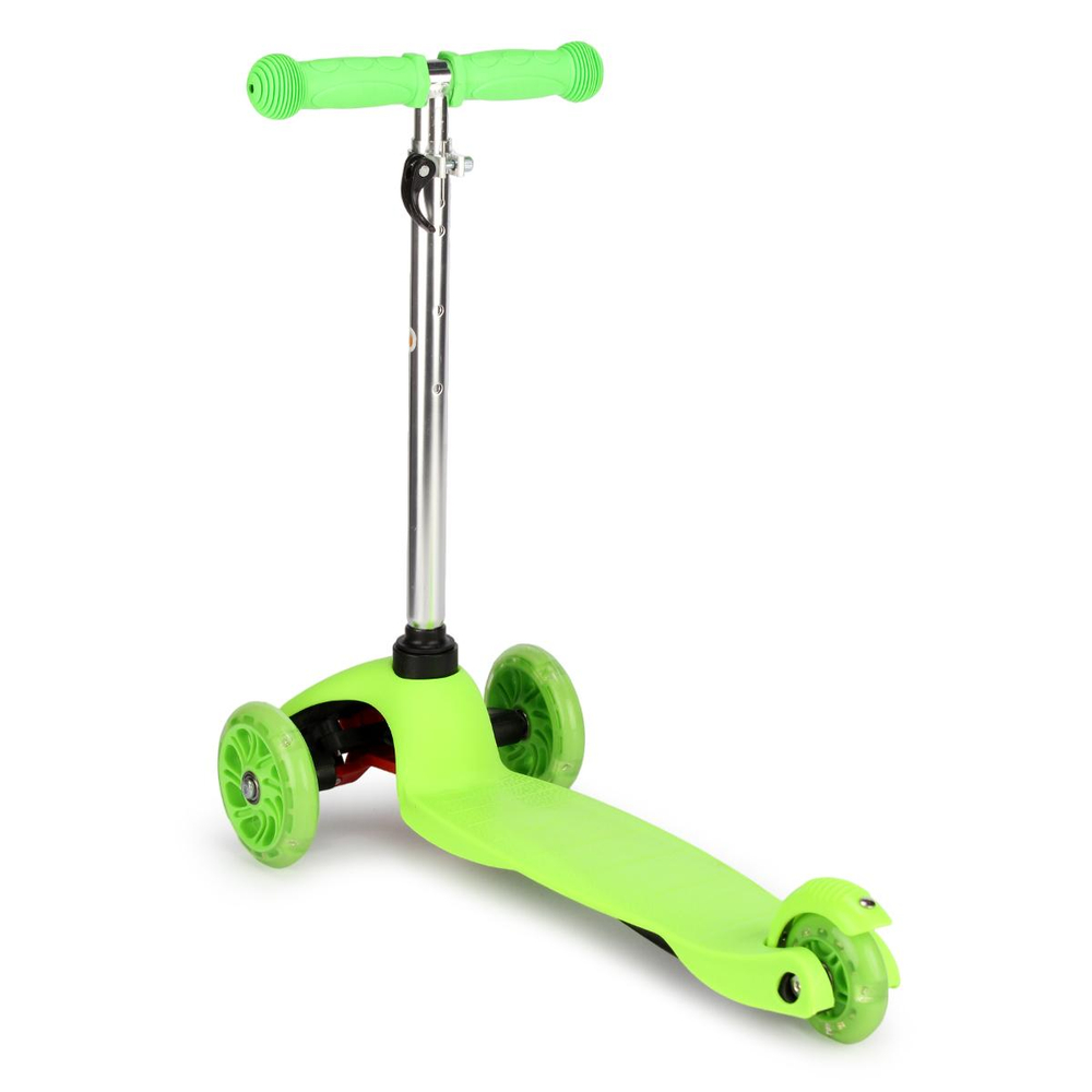 Самокат 3х кол. 57см,макс.высота ручки68см, колесаPU (заднее со светом),макс.вес30кг