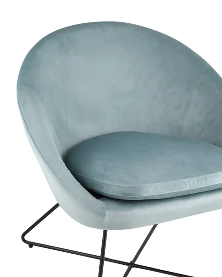 Кресло Columbia, пыльно-голубой велюр