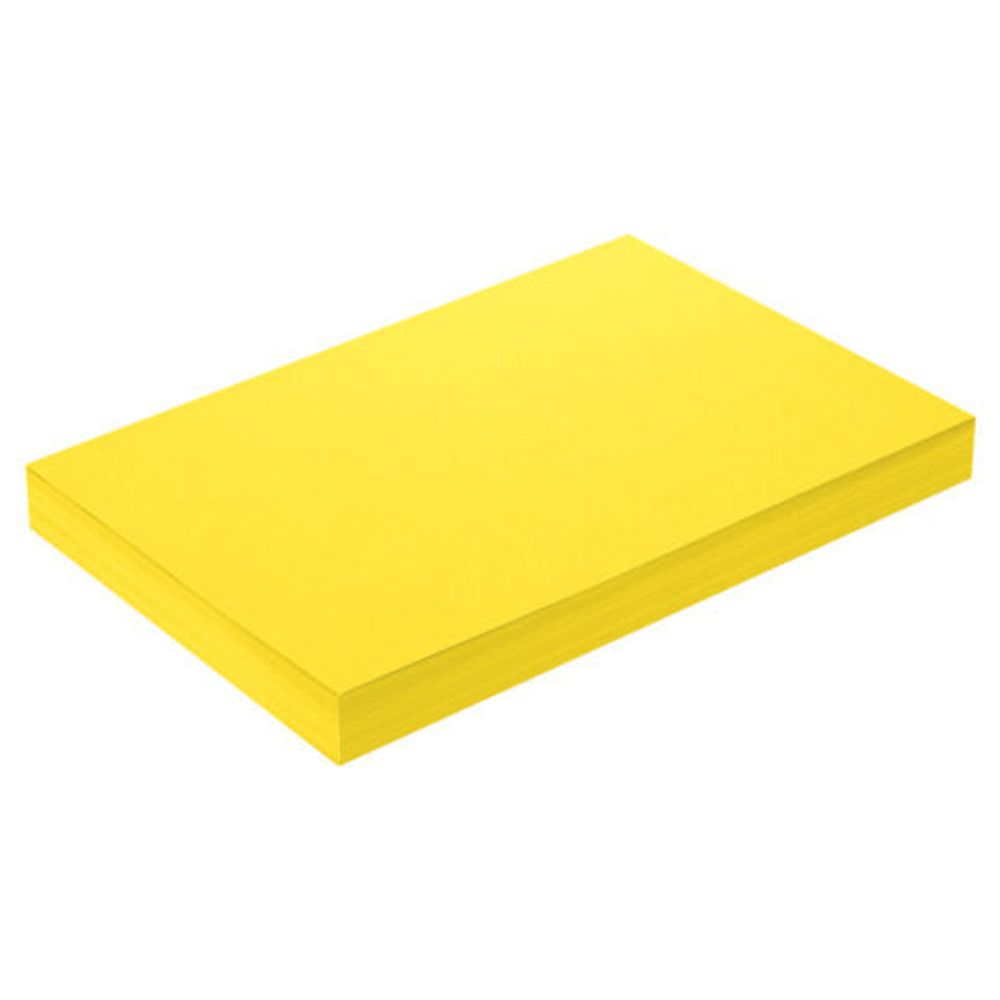 Бумага цветная ПЛОТНАЯ BRAUBERG, А4, 160 г/м2, 250 л., желтая, интенсив, для печати, творчества, 116674