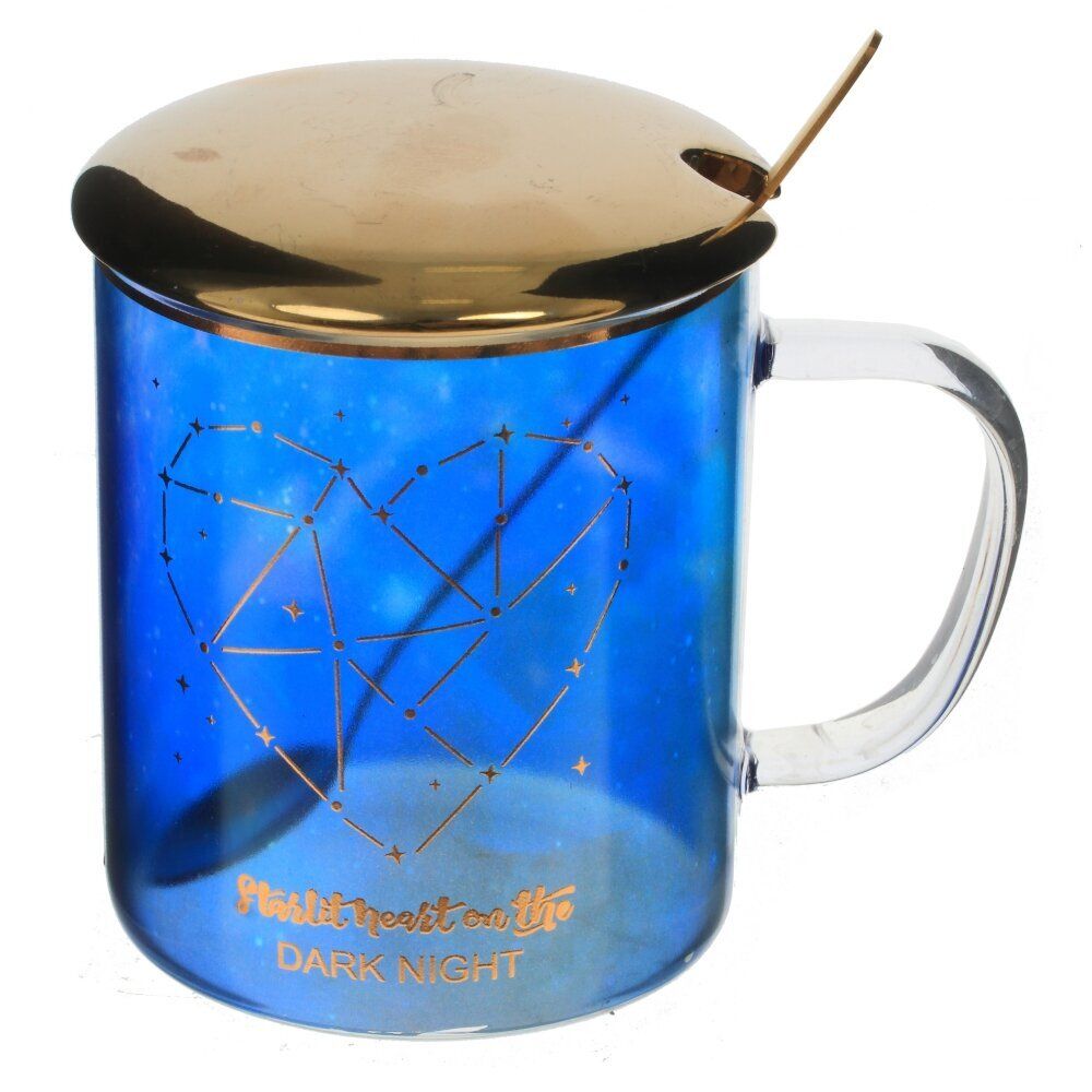 GAEM Кружка с крышкой и ложкой, 400 мл, L12 W8 H9 см, 2в.