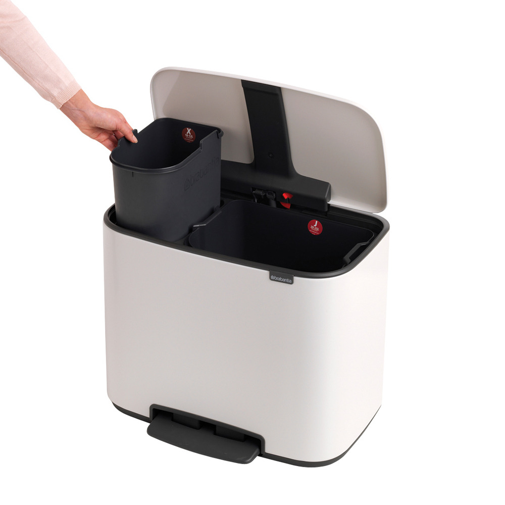 Мусорный бак Bo Pedal Bin 11+23л Brabantia Белый
