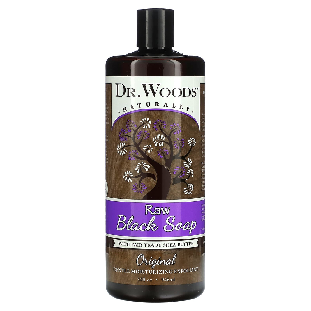 Dr. Woods, Необработанное черное мыло, оригинальное, 946 мл (32 жидк. унц.)