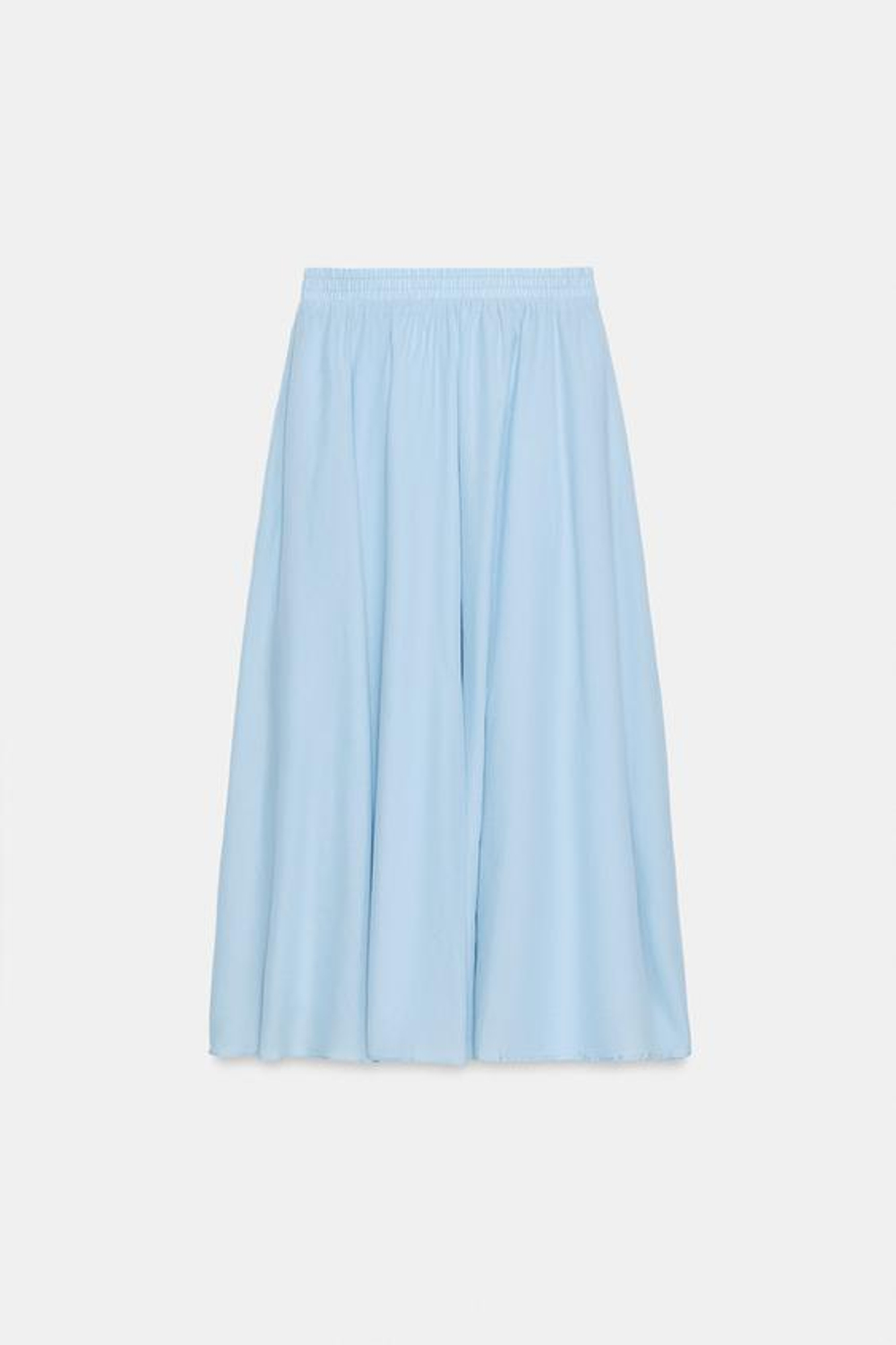 ZARA ЮБКА-НАКИДКА МИДИ, ПАСТЕЛЬНО-СИНИЙ