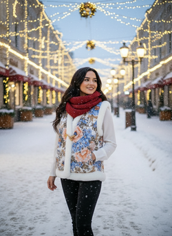 Жилет из овечьей шерсти.