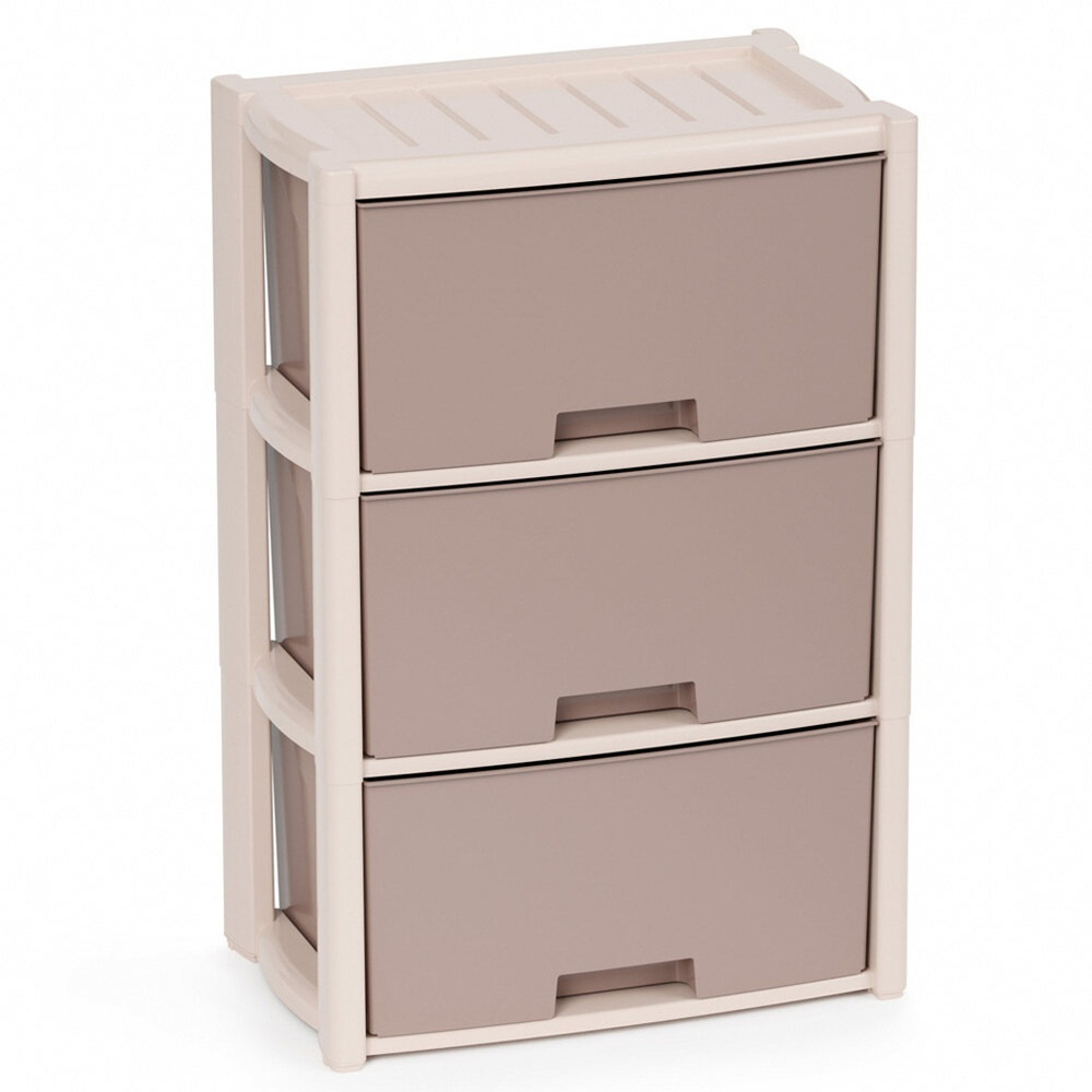 Комод 3-х секционный "Колорит" (бежевый)