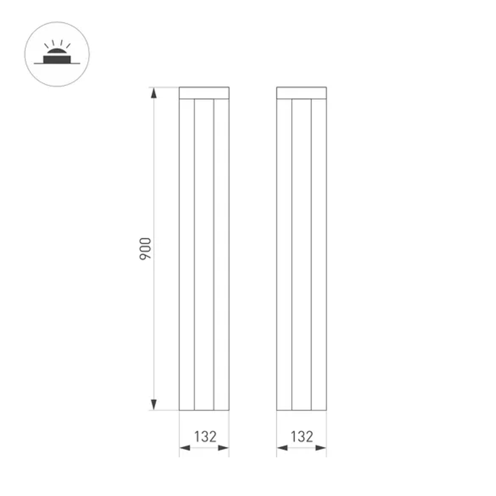 Светильник LGD-FLINT-BOLL-H900-18W Warm3000 (BK, 45 deg, 230V) (Arlight, IP65 Металл, 3 года) 050733
