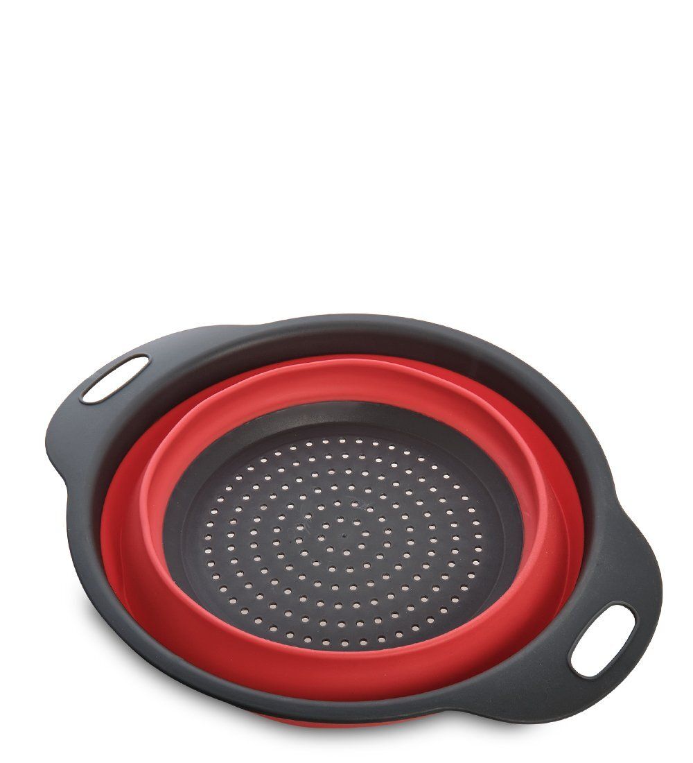 ЯЛ-06-26/1 Дуршлаг складной круглый средний красный