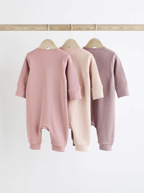 Комбинезон / Cлип для малышей Next D69-190, 3 шт., Бежевый, Розовый