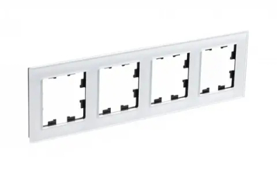 ATLASDESIGN NATURE 4-постовая РАМКА, ОРГАНИЧЕСКОЕ СТЕКЛО БЕЛЫЙ