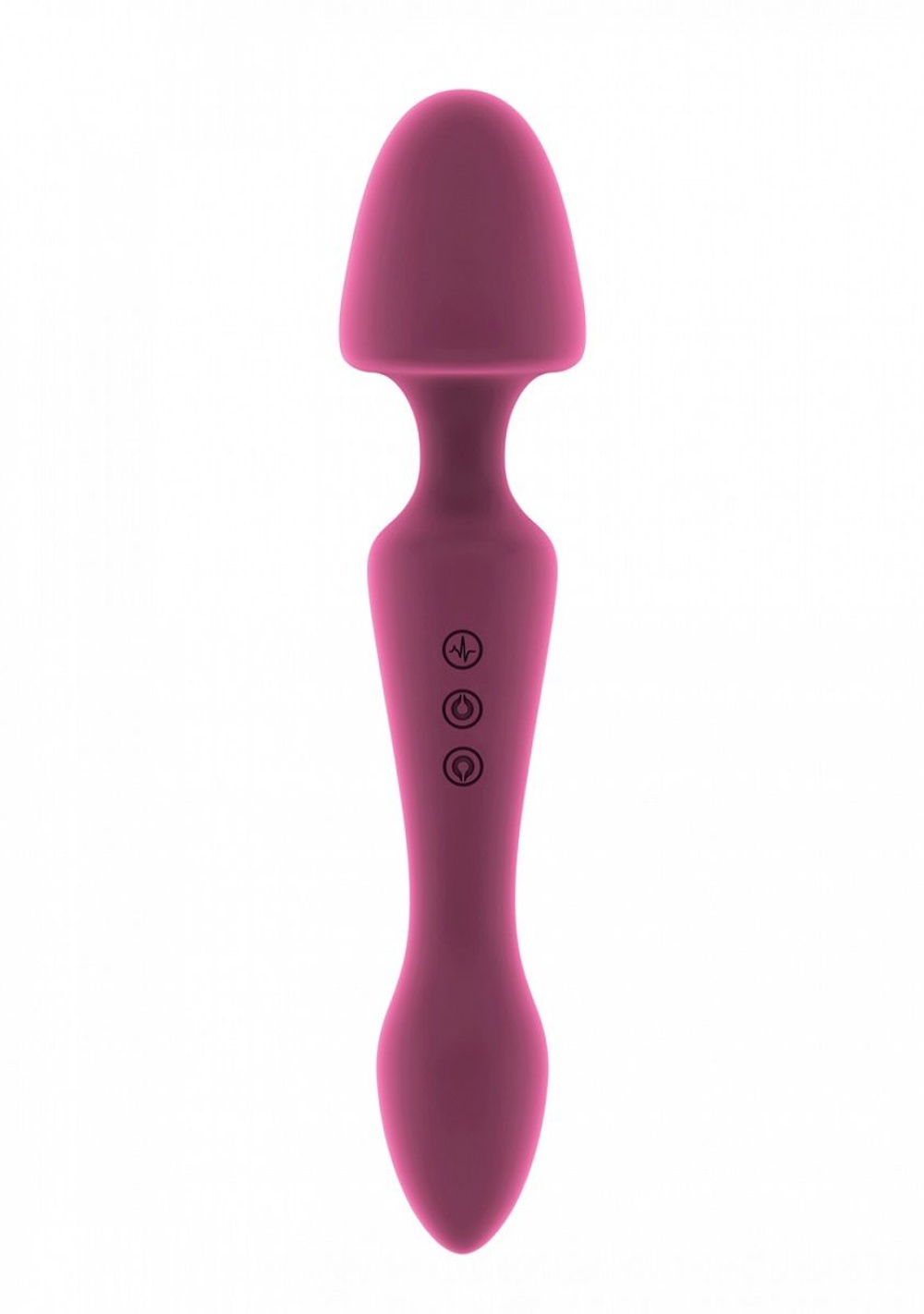 Розовый двусторонний вибратор Sasha - 22,5 см. (Цвет: розовый)