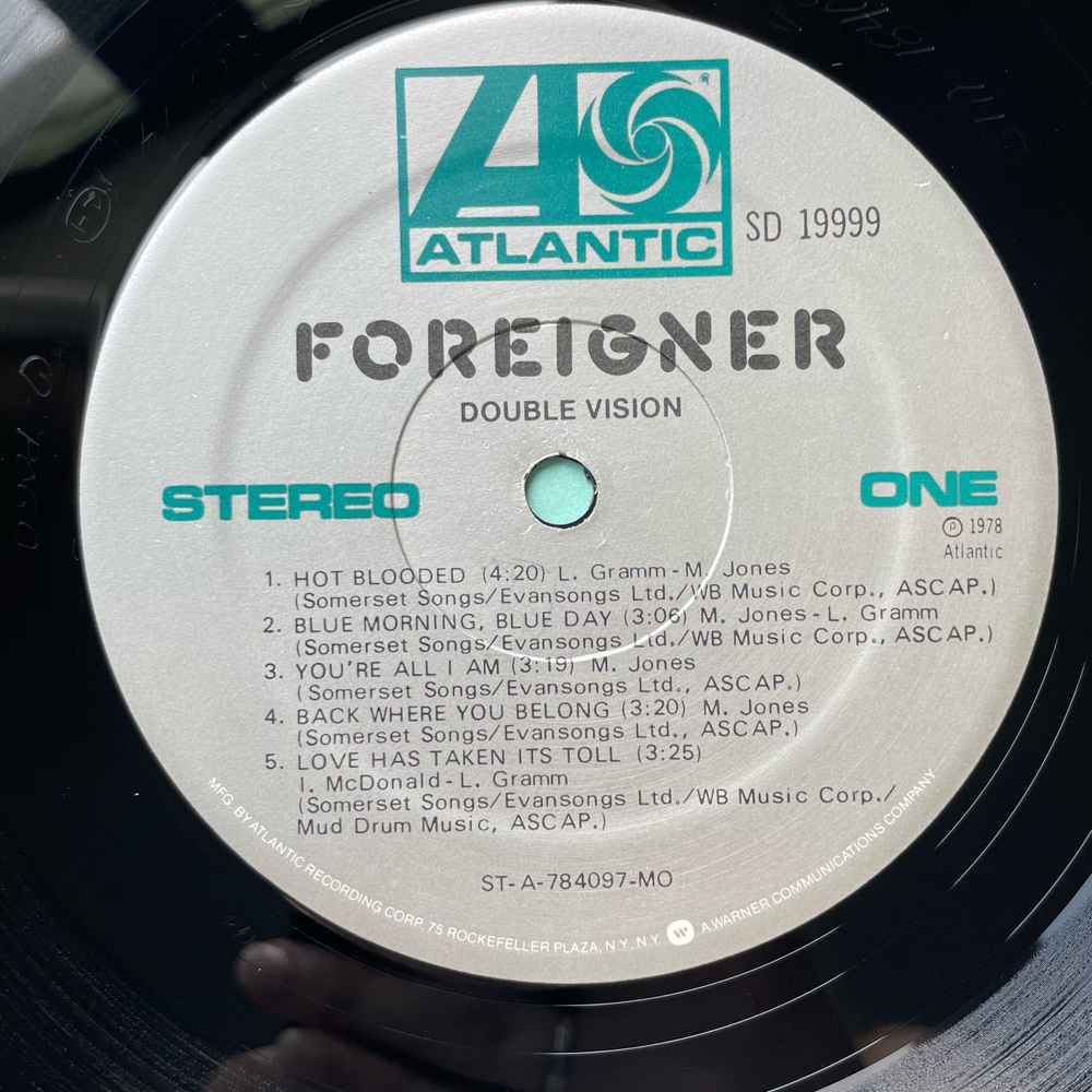 Винтажная виниловая пластинка LP Foreigner Double Vision (США 1978)