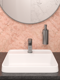 Дозатор для жидкого мыла STWORKI Киркенес S45320GB настенный, вороненая сталь