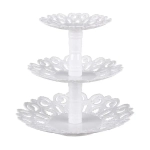 Фруктовница Мелодия 3-х ярусная (белый) (комплект 15 шт)