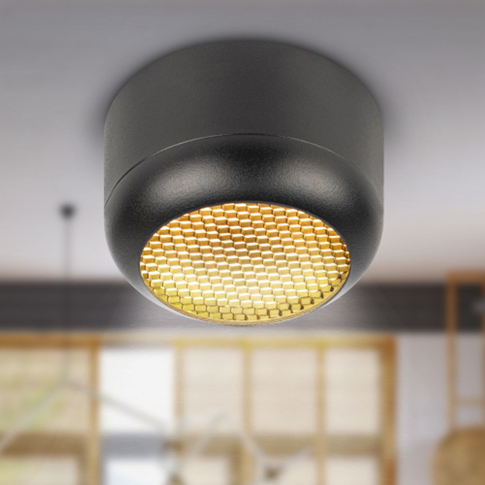 Светильник настенно-потолочный спот ЭРА OL56 BK под лампу GX53 черный IP20 | Накладные светильники