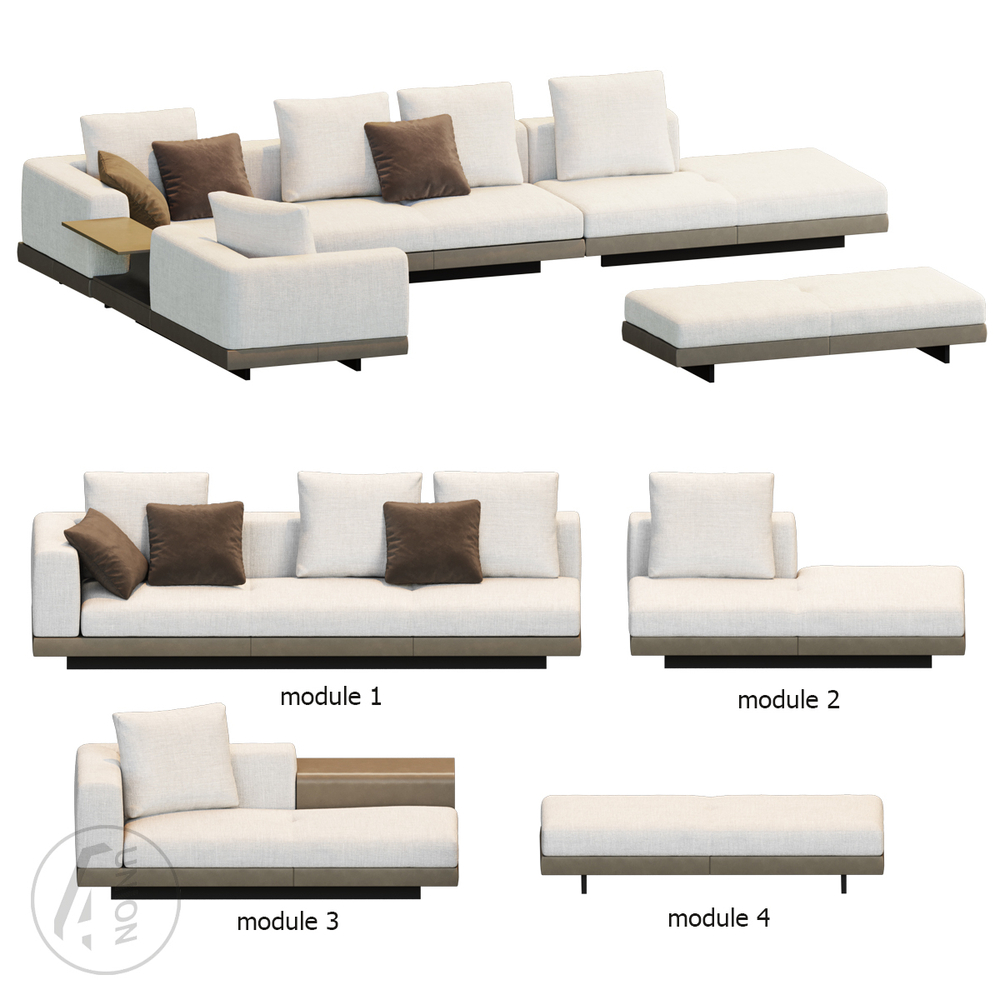 Connery sofa by Minotti Set 1 module 1