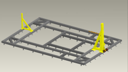 G7 Рама напольная для правки кузовов автомобилей, размер 4,5х7 метров