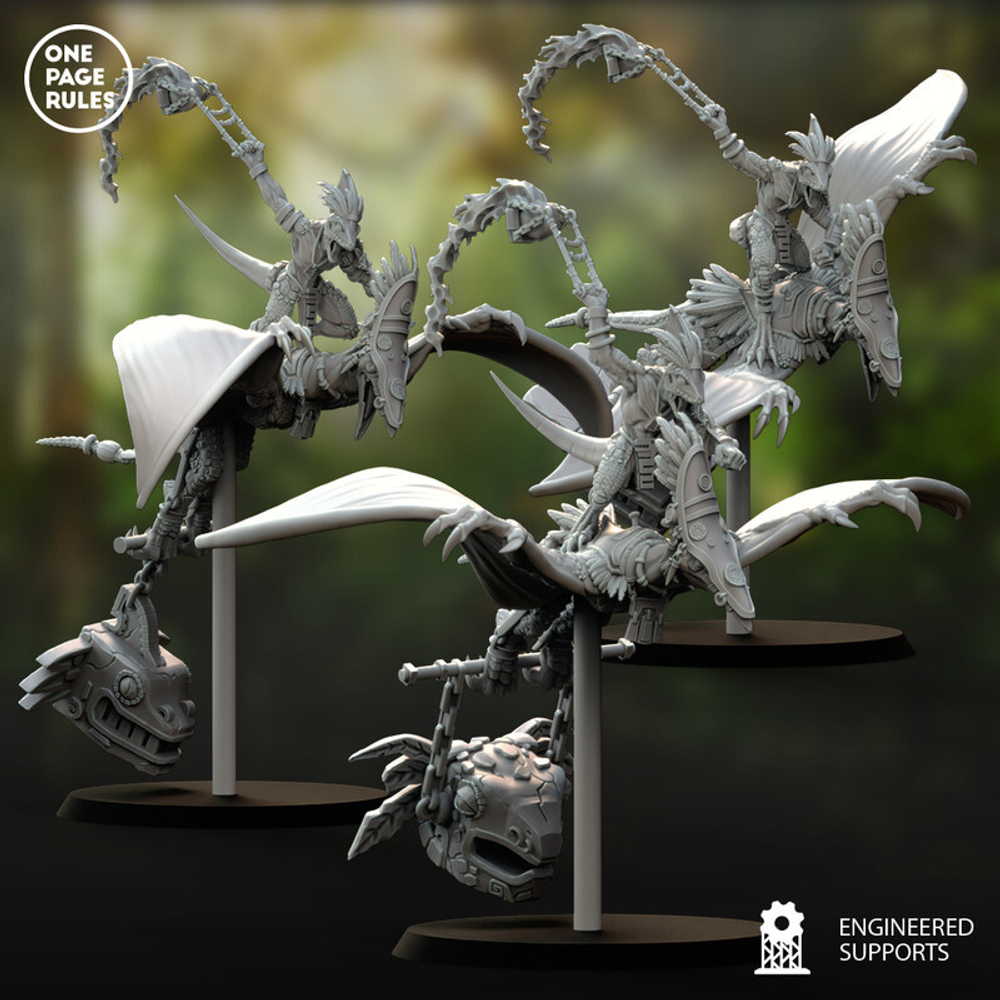 Grand Alliance Order Seraphon Terradon Riders 1 шт. миниатюра для dnd, днд, pathfinder, фентези, Настольная игра, НРИ, Варгейм, РПГ