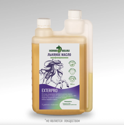 Льняное масло ExterPro для лошадей Horse-Bio, 1000 мл