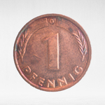 Germany, 1 Pfennig, 1987, (Karlsruhe Mint - "G"), VF