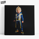 Картина для интерьера Сон Гоку / Какаротто на холсте, аниме персонаж вселенной Жемчуг дракона, холст с печатью на подрамнике, на стену, Постер Плакат